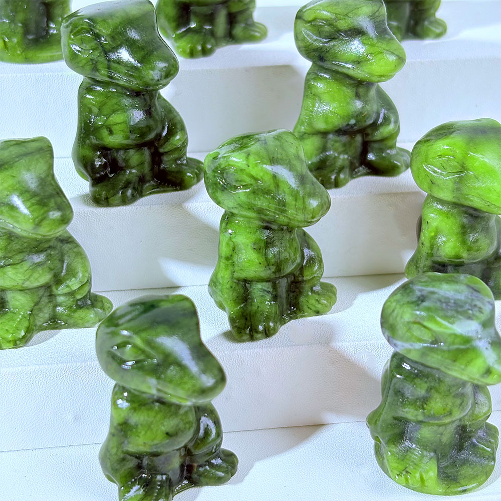 Art Craft Dinosaurs - 1PC Natural Crystal Green Jade Mini