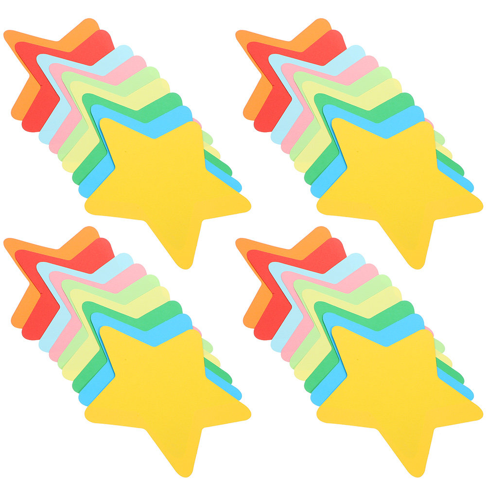 Art And Craft For Nursery - 180Pcs Adorable Star Paper Cutouts Colorful