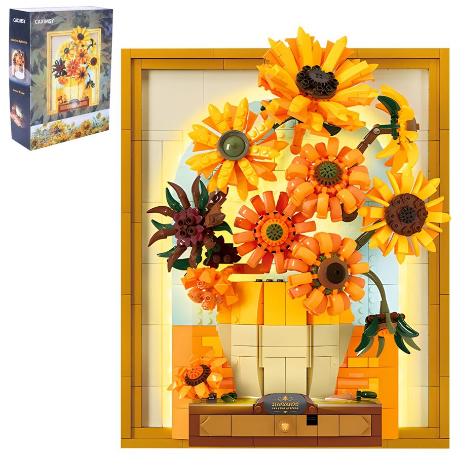 Art And Craft Valentine - Flowers Sunflower Building Block Sets Crafts