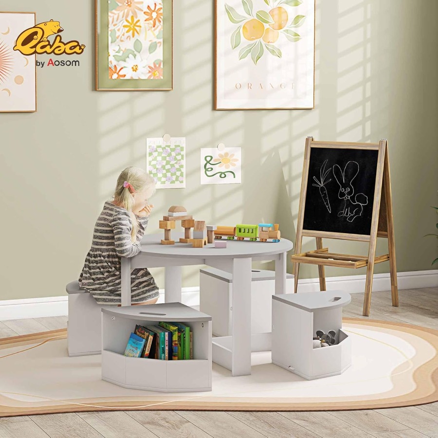 Art And Craft For Nursery - 5Piece Toddler Table And Chairs Set