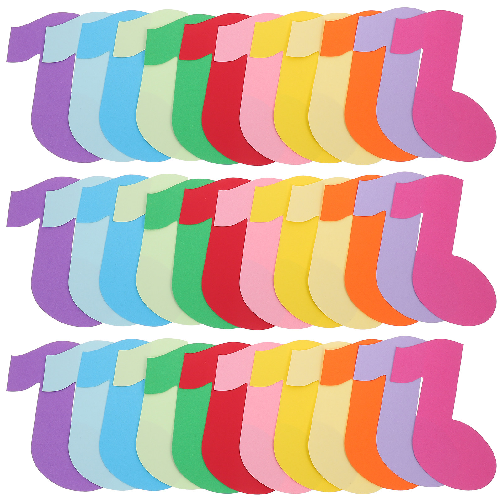 Art And Craft For Nursery - 72Pcs Music Note Decorative Paper Cutouts