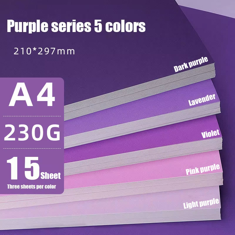 Art Craft Activities - 15 Sheets Assorted Purple Cardstock Printable