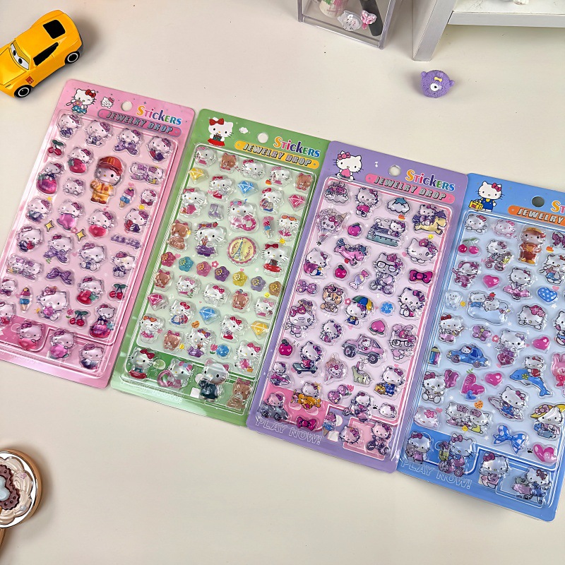 Art Craft Activities - Hello Kitty Stickers 3D Embossed Crystal