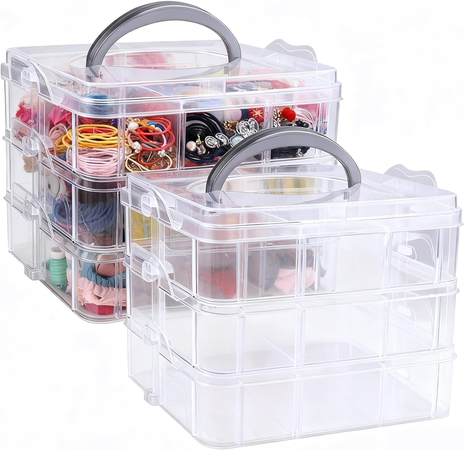Art X Craft - 2pack 3-Tier Stackable Storage Container Box
