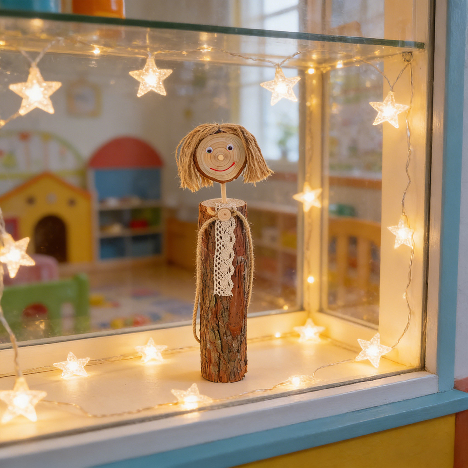 Natural Wood Statue Rustic Han - Art And Craft For Nursery review and price