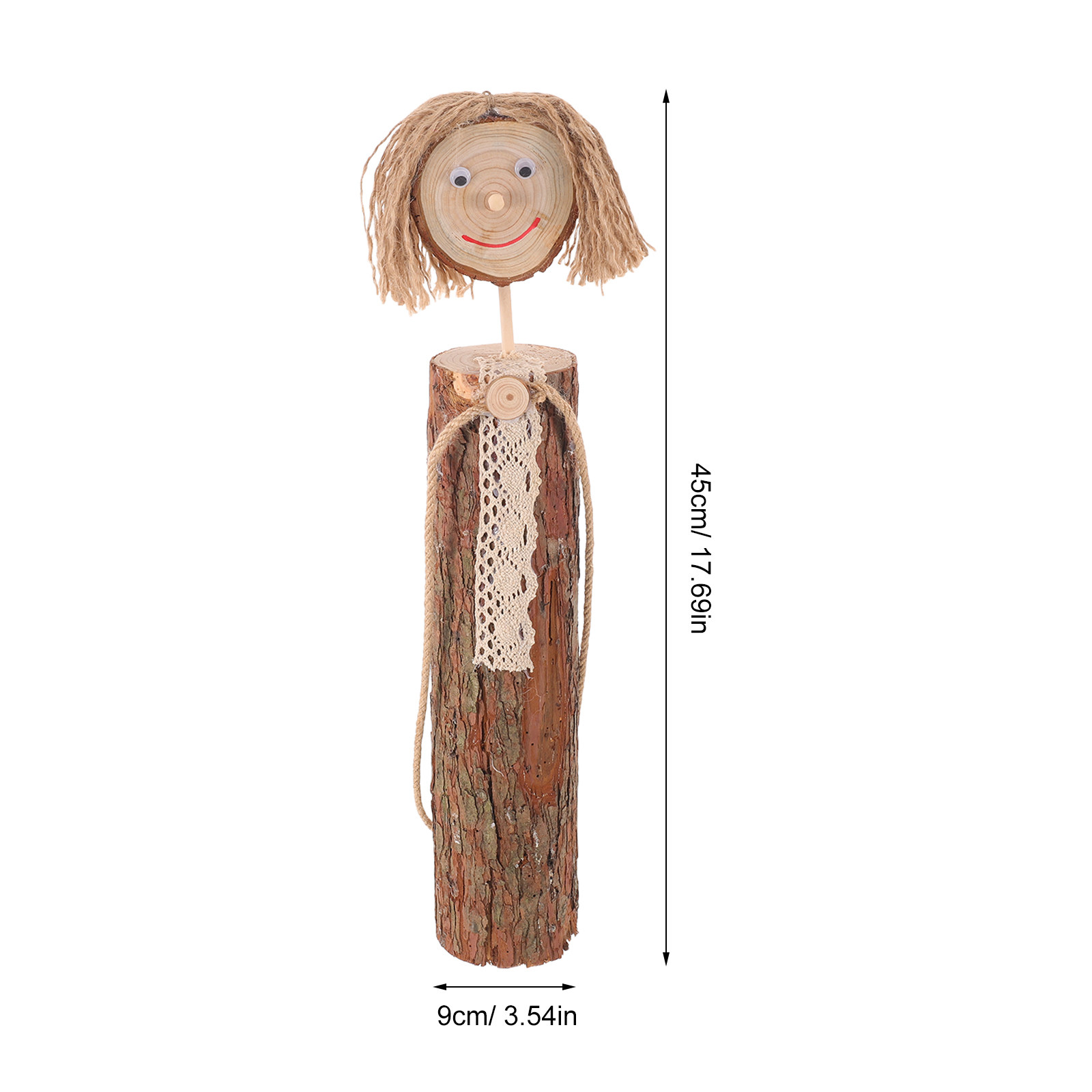 Natural Wood Statue Rustic Han - Art And Craft For Nursery review and price