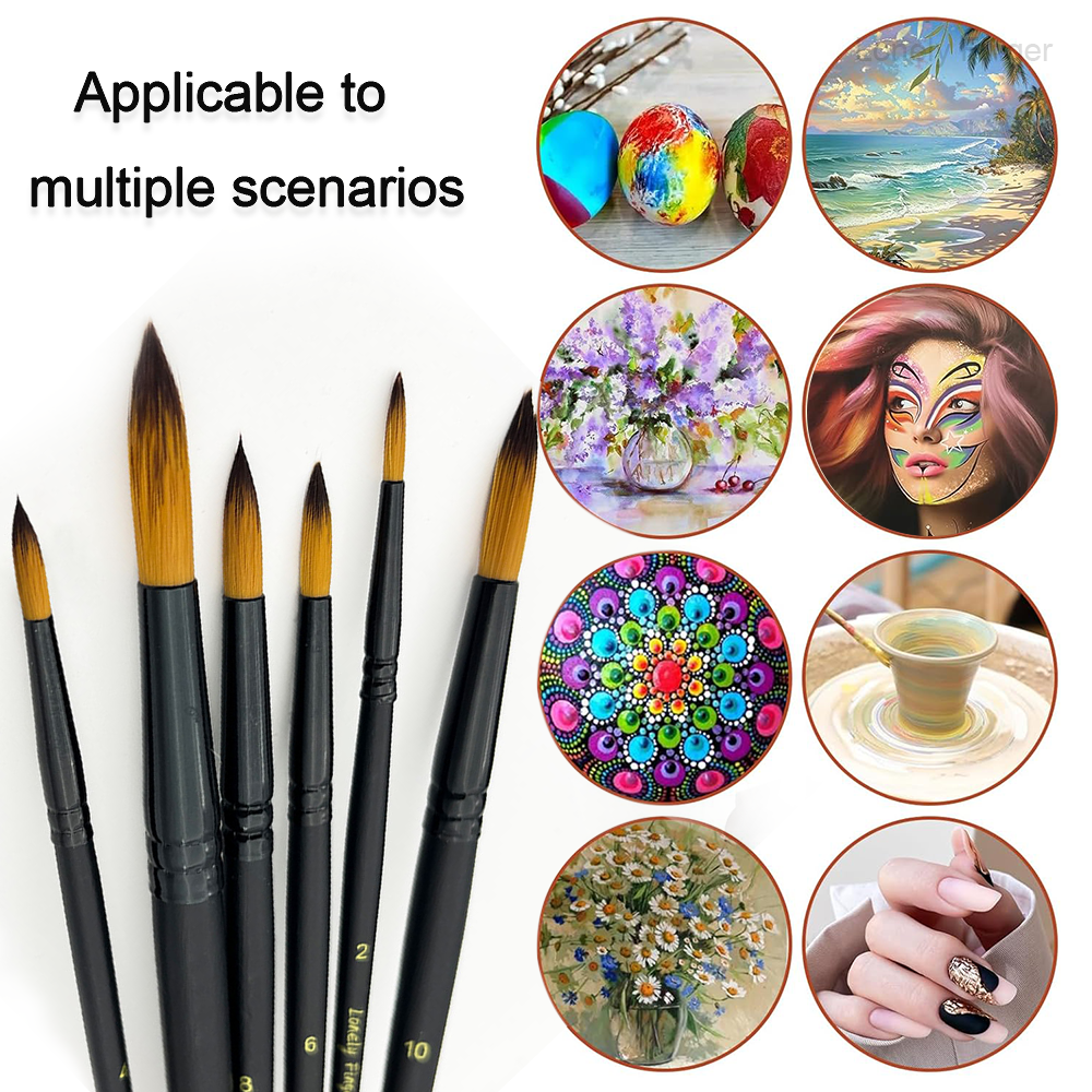 Round Pointed Tip Paint Brushe - Gouache Paint Set review and price