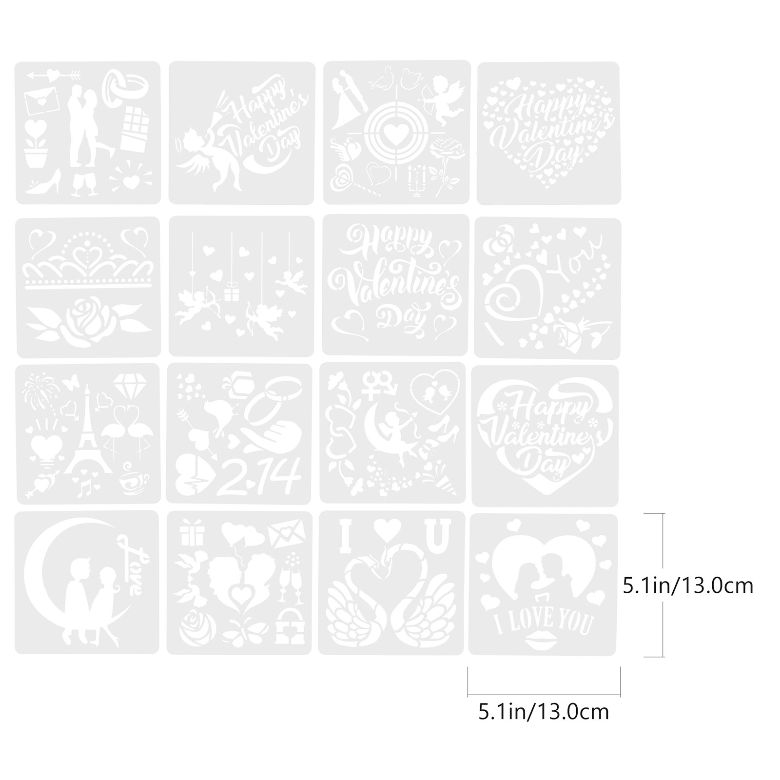 16pcs Valentine Templates Pain - Art And Craft Valentine review and price