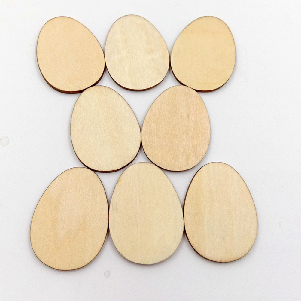 25Pcs 80Mm Egg Shape Wood DIY  - Art And Craft For Nursery review and price