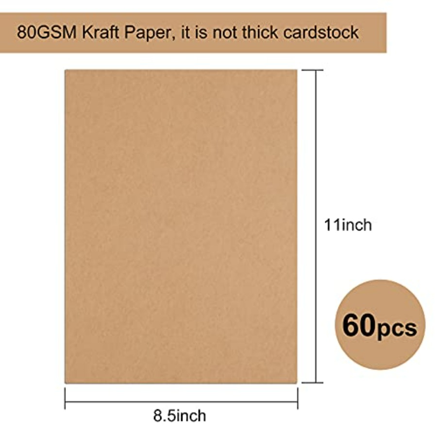 60 Sheets Kraft Paper 8.5 x 11 - Art X Craft review and price
