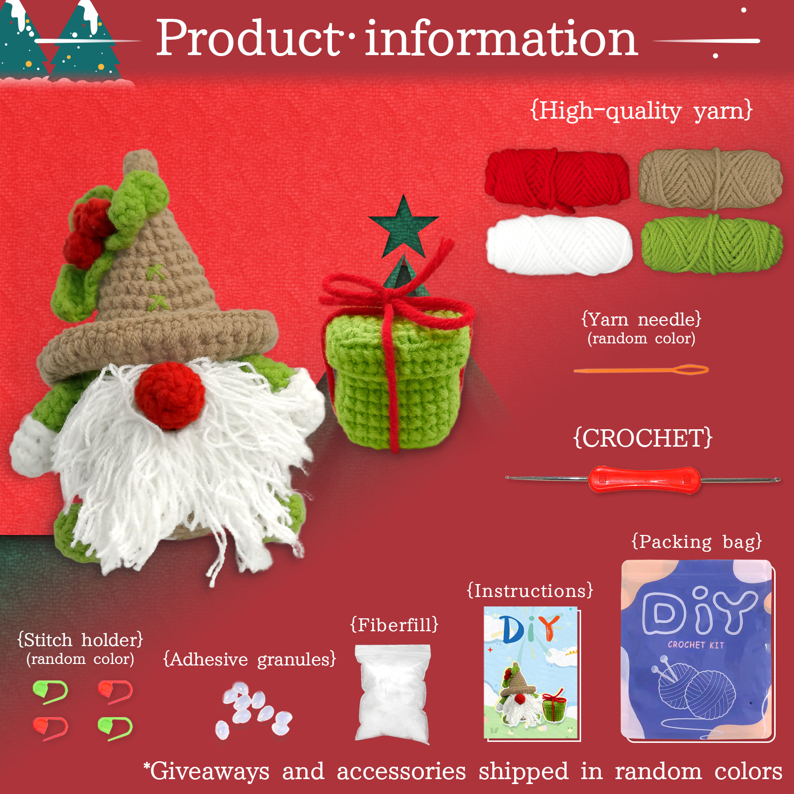 YAMAXIN 2PC Christmas Themed C - Art Craft Yarn review and price