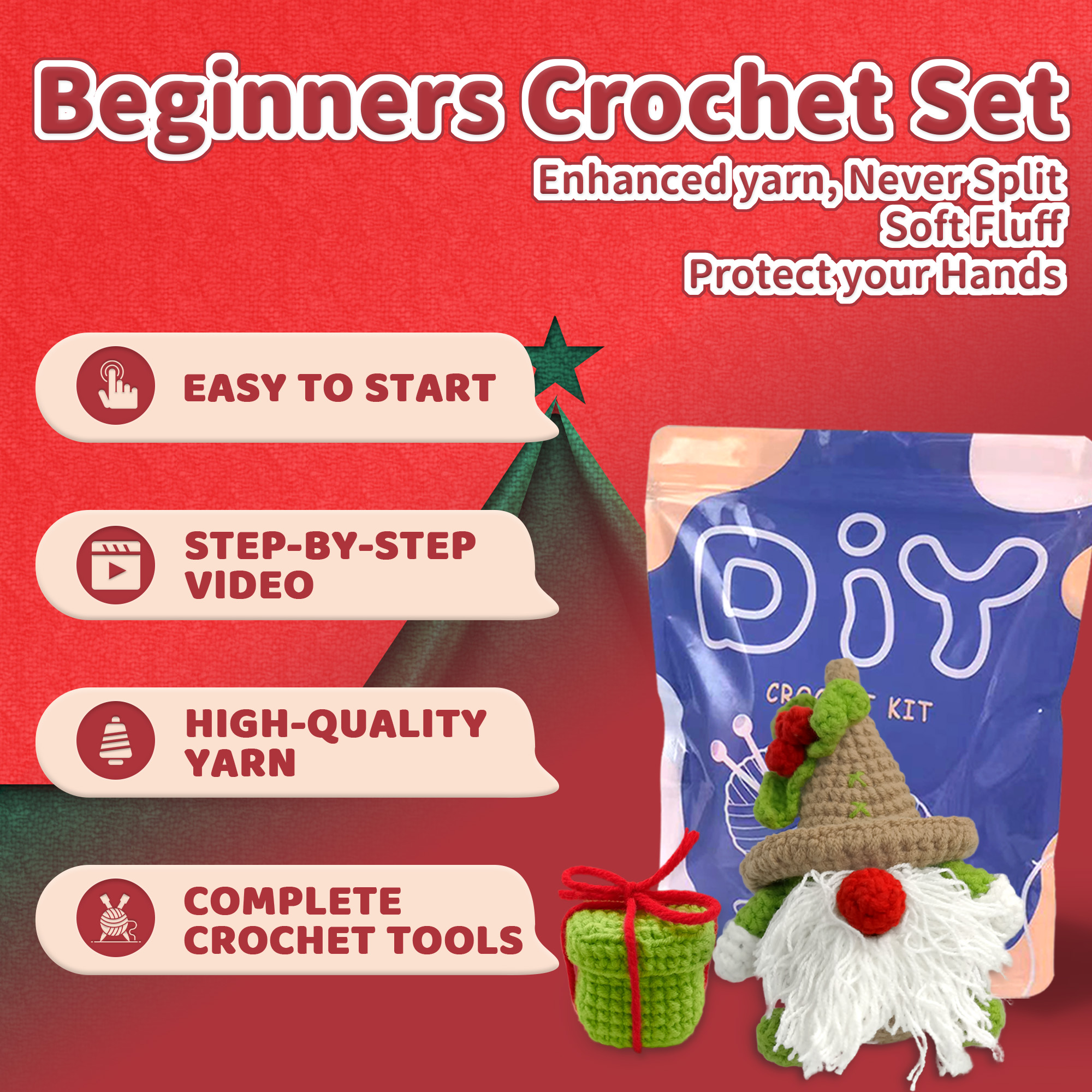 YAMAXIN 2PC Christmas Themed C - Art Craft Yarn review and price