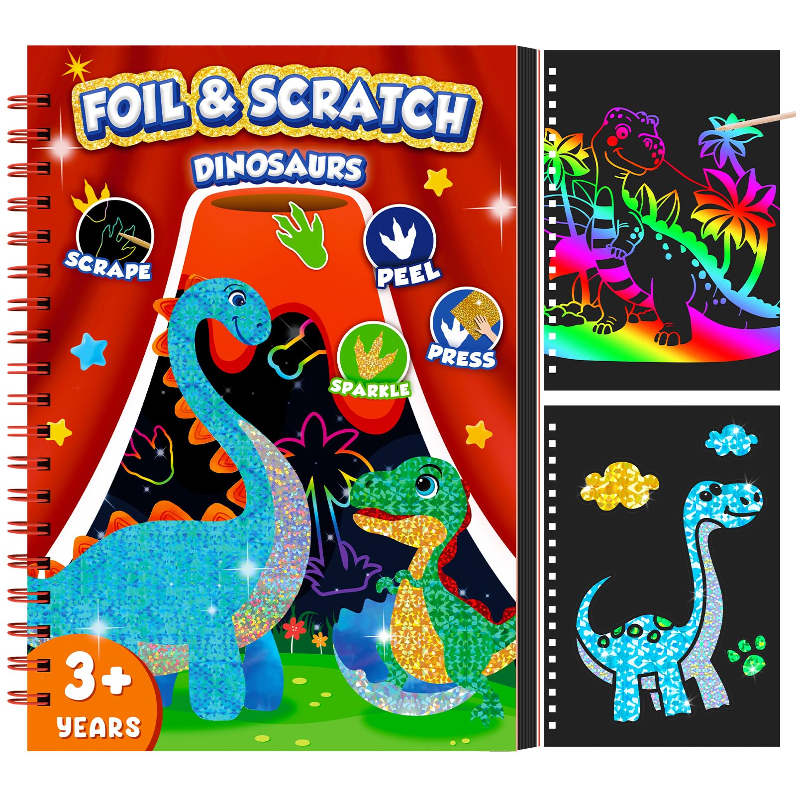 Dinosaur Scratch Art Book for  - Art Craft Activities review and price