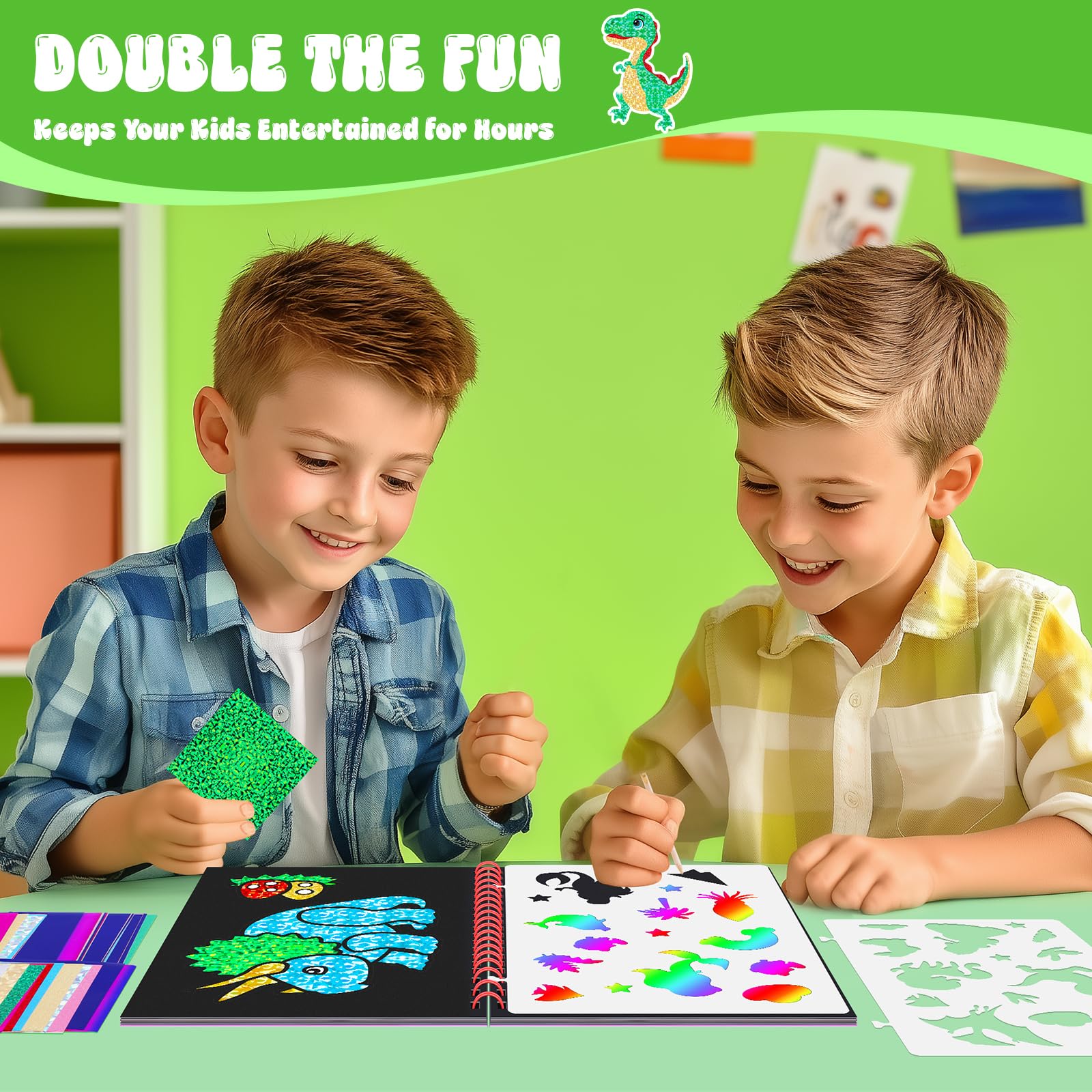 Dinosaur Scratch Art Book for  - Art Craft Activities review and price