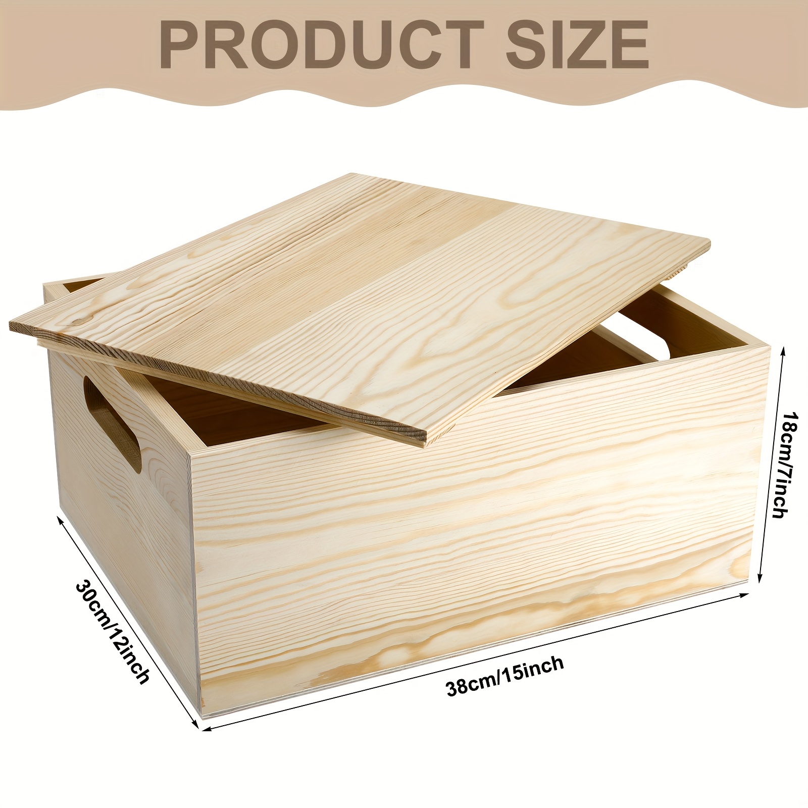 Wooden Storage Box 15 X 12 X 7 - Art X Craft review and price