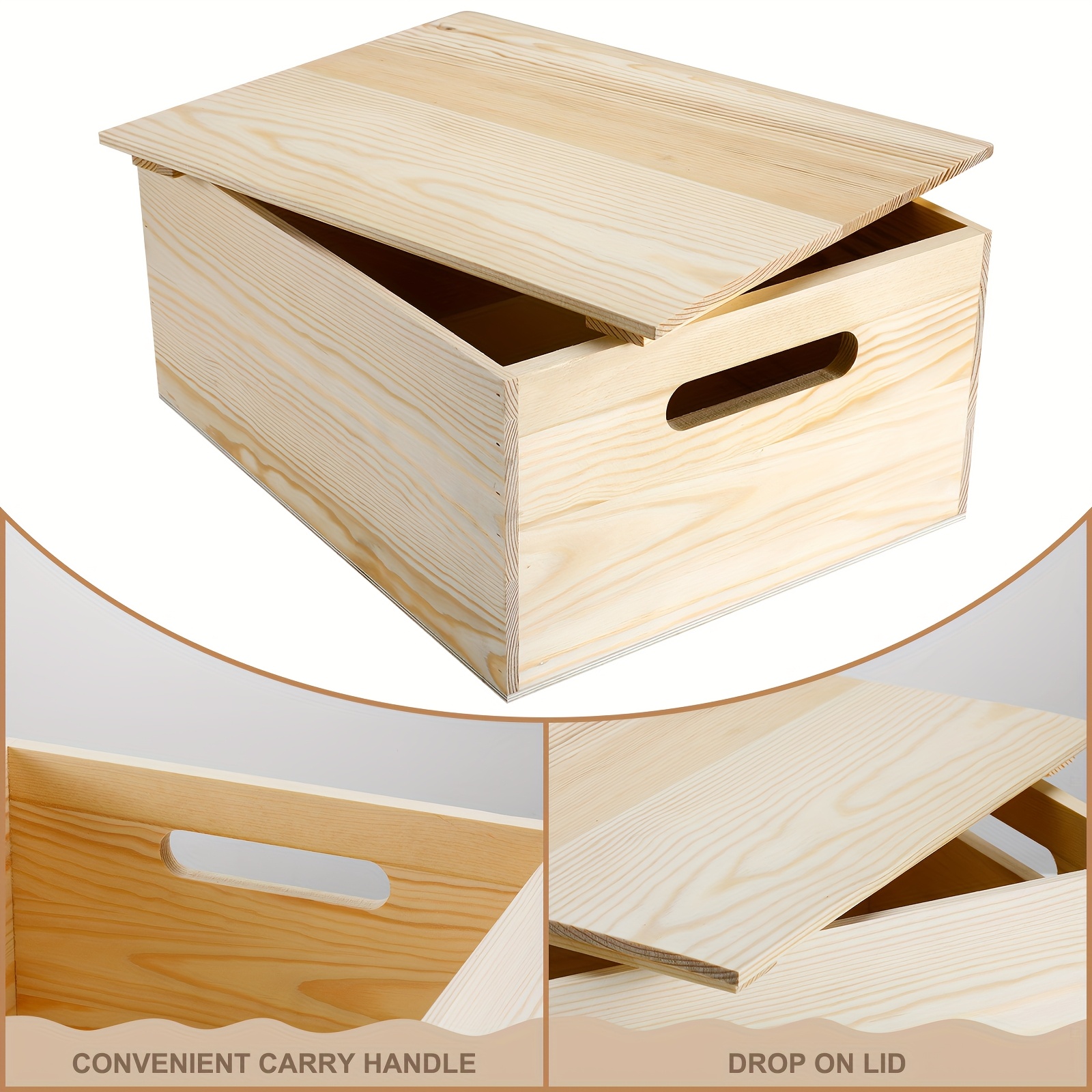 Wooden Storage Box 15 X 12 X 7 - Art X Craft review and price