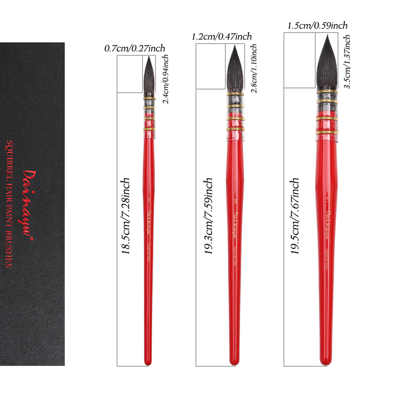 Dainayw 3 Brushes Round Squirr - Gouache Paint Set review and price