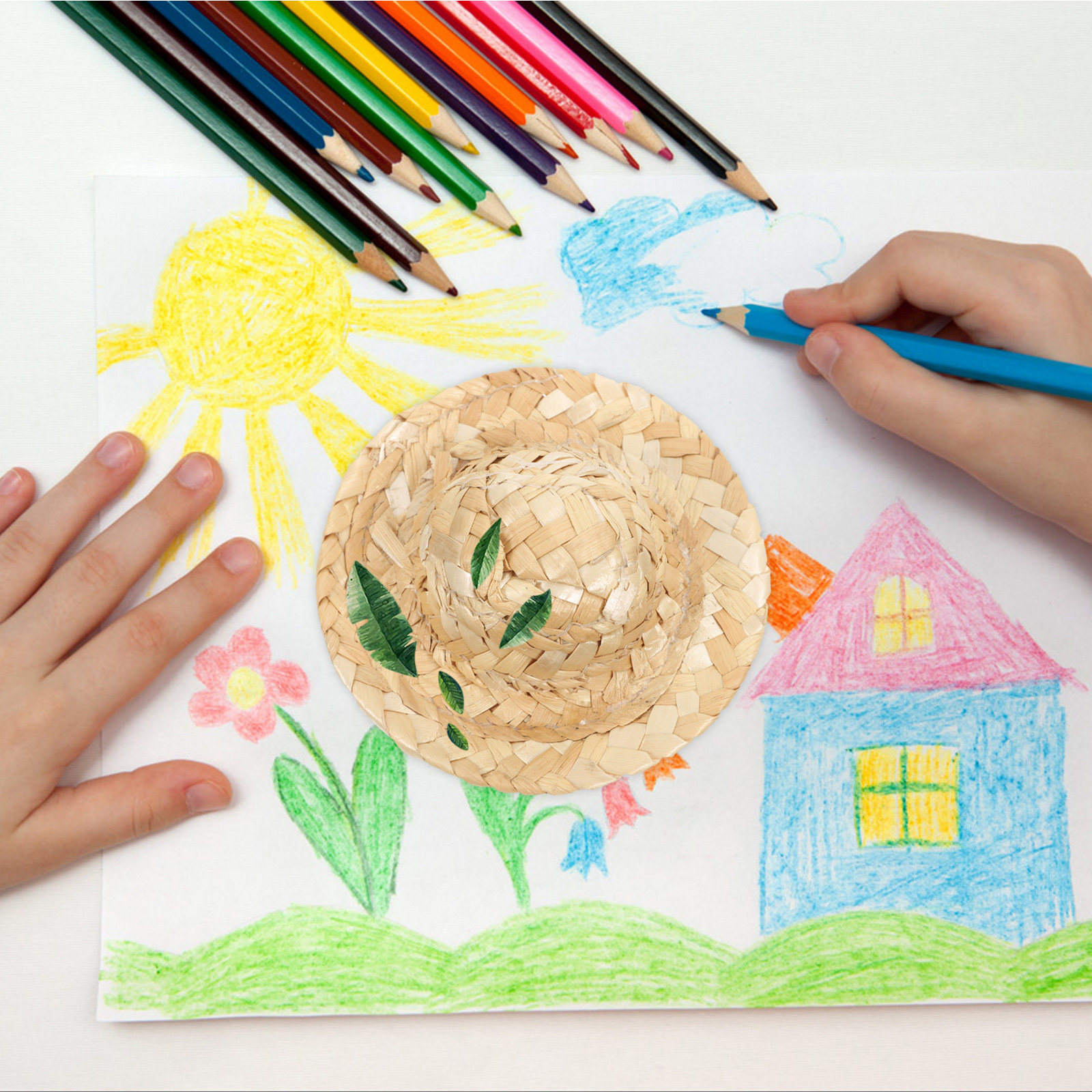 1Pcs Painting Straw Hat DIY Cr - Art And Craft For Nursery review and price