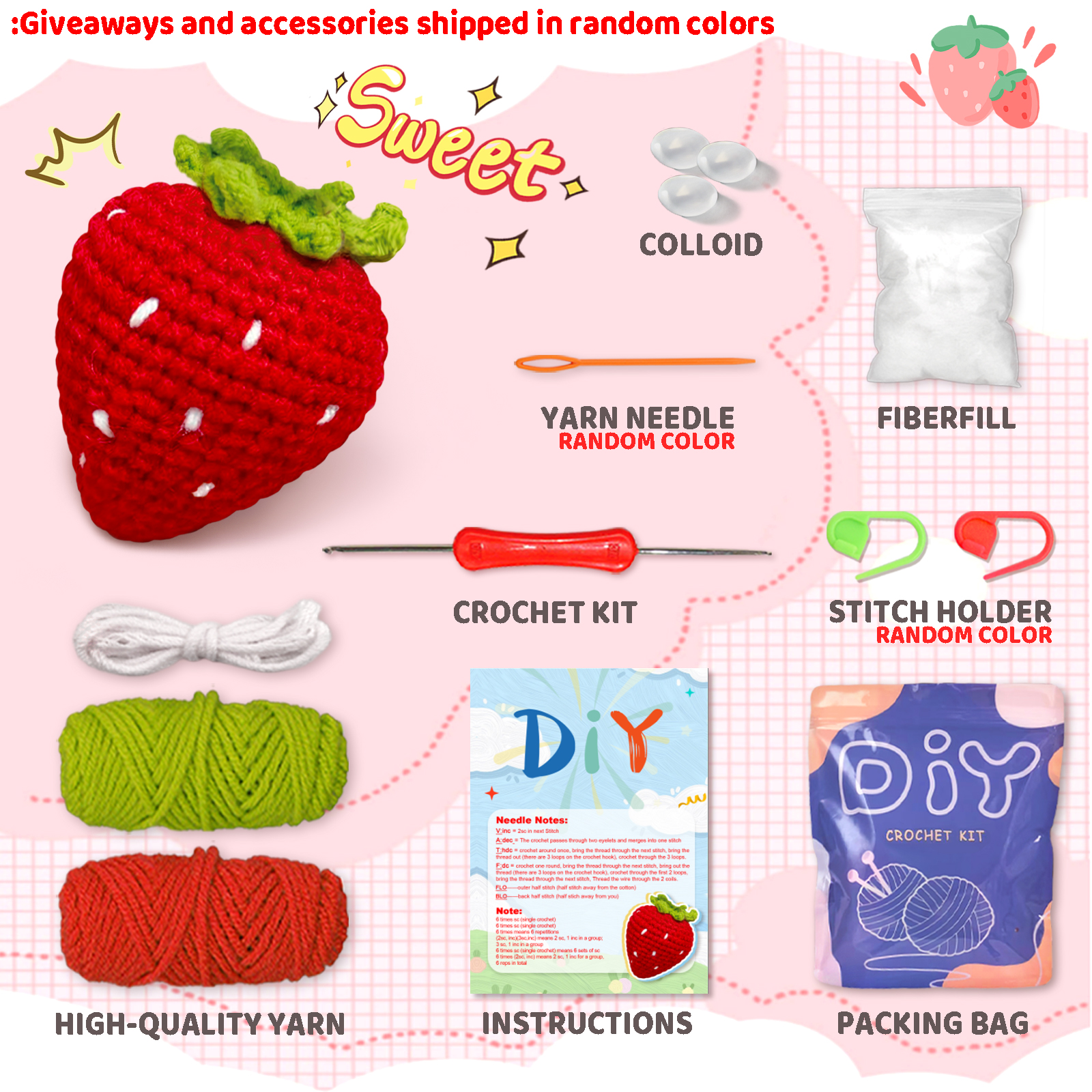 YAMAXIN 1PC Fruit Theme Croche - Art Craft Yarn review and price
