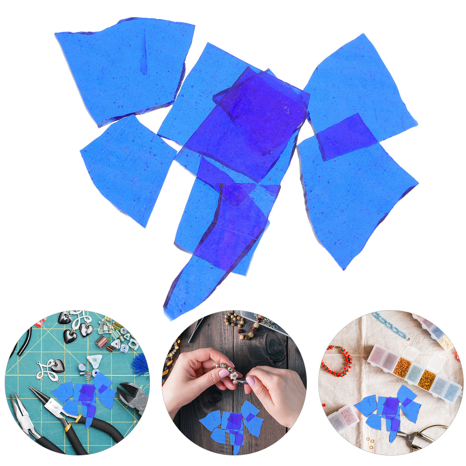 Colored Glass Slices Confetti  - The Art And Craft Of Jewelry review and price