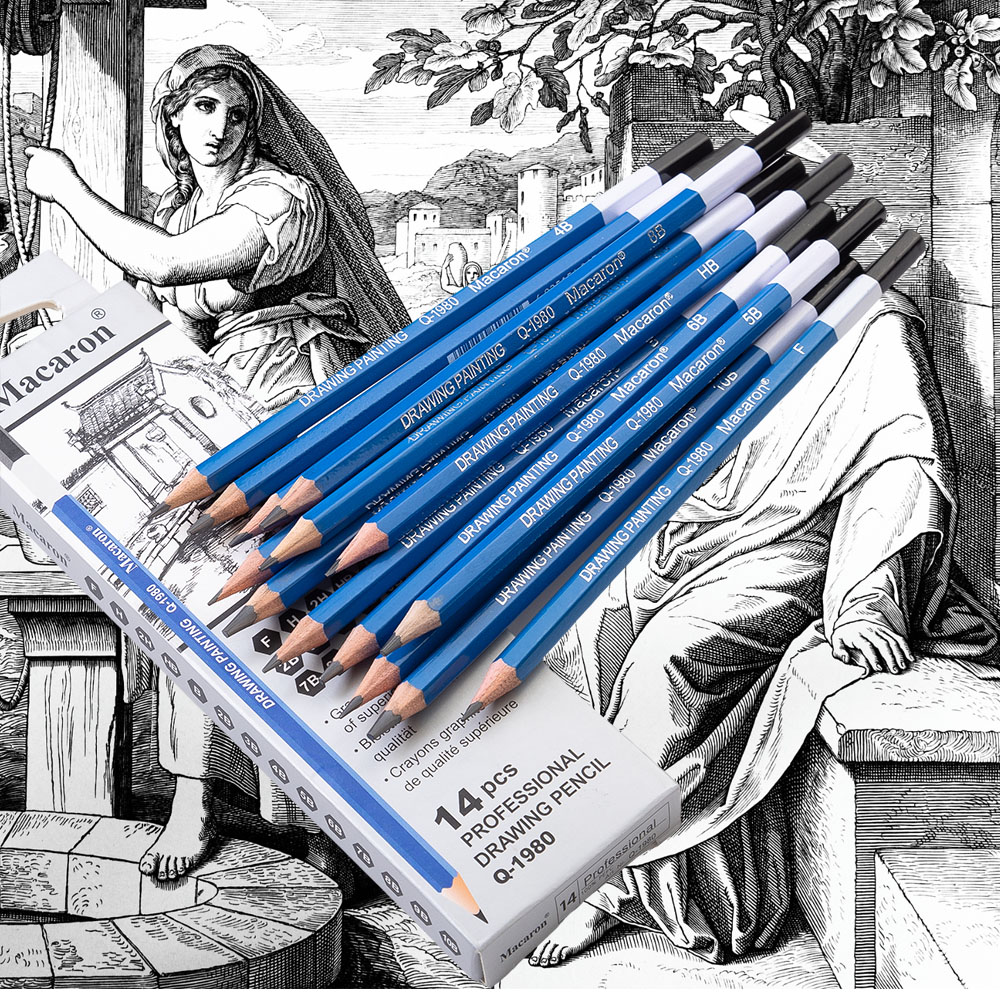 14Pcs Professional Sketch Char - Sketching Charcoal Set review and price