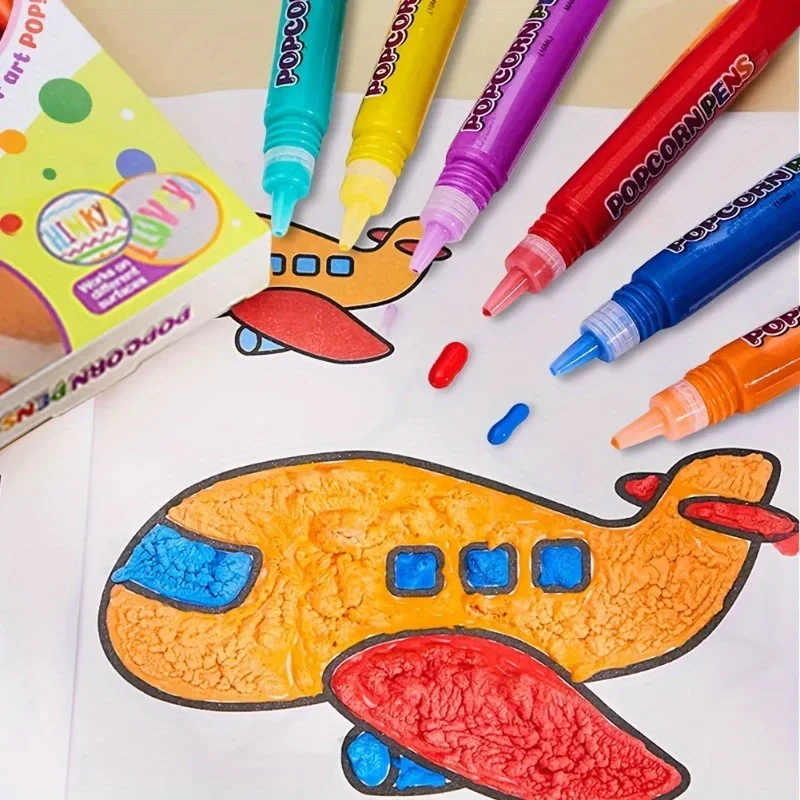 6pcs Puffy Popcorn Art Pens, 3 - Art Craft Activities review and price