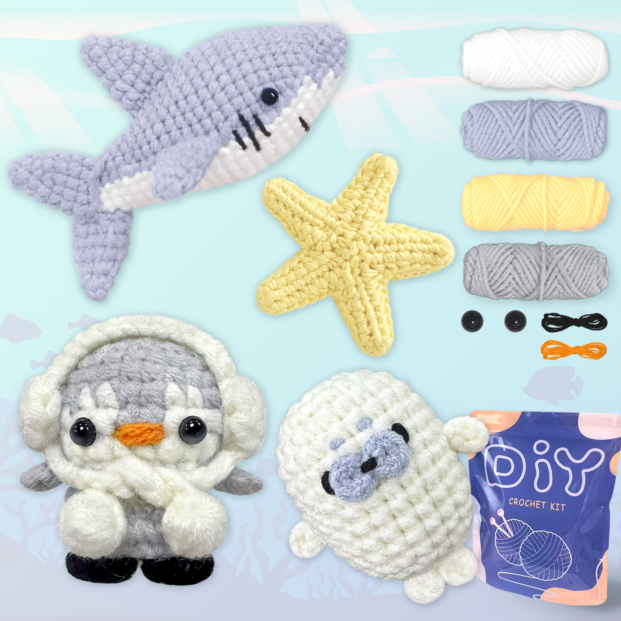 YAMAXIN 4PCS DIY Crochet Kit f - Art Craft Yarn review and price