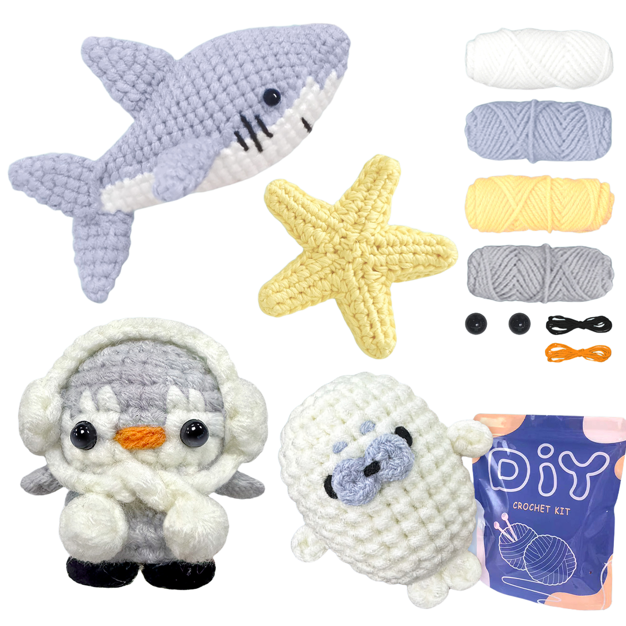 YAMAXIN 4PCS DIY Crochet Kit f - Art Craft Yarn review and price