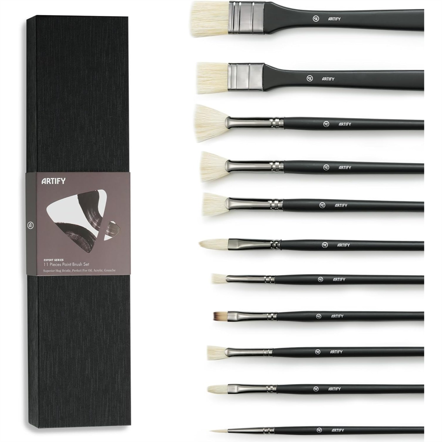 11 Pcs Oil Paint Brush Set wit - Gouache Paint Set review and price