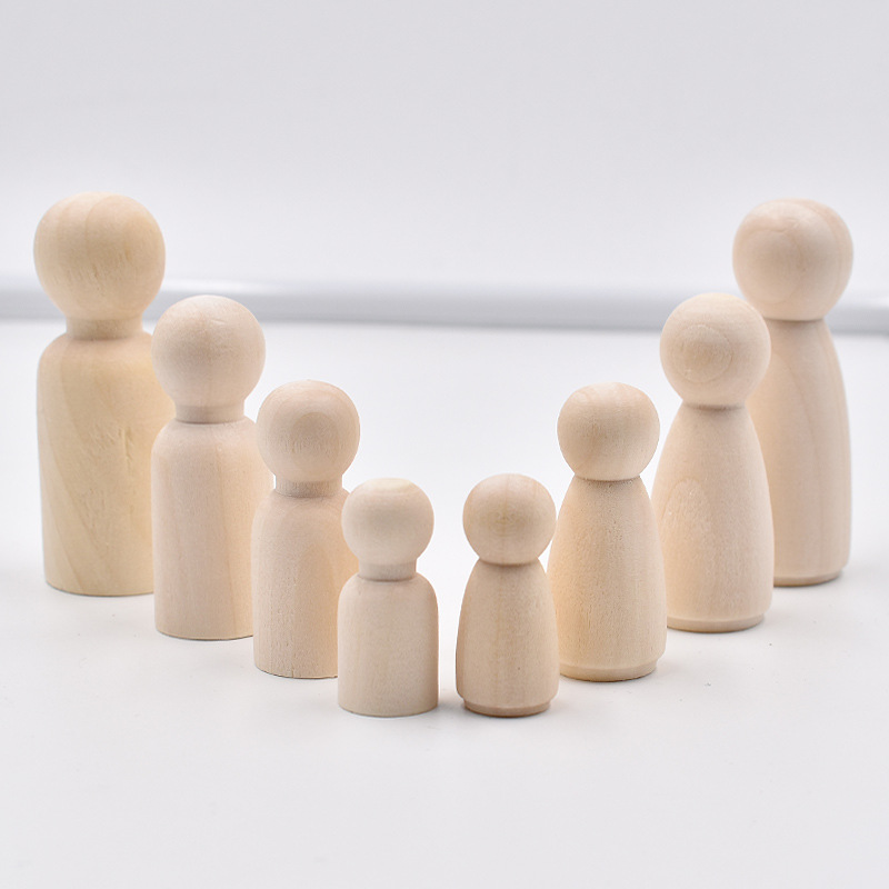 5Pcs Unfinished Wood Peg Dolls - Art And Craft For Nursery review and price