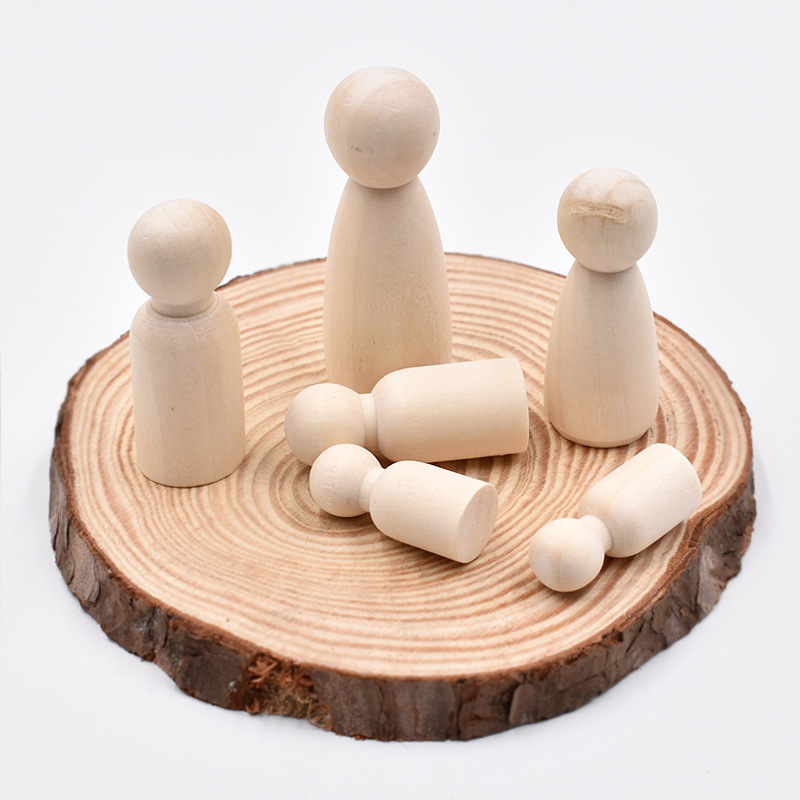 5Pcs Unfinished Wood Peg Dolls - Art And Craft For Nursery review and price