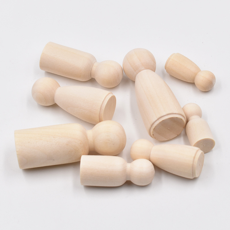 5Pcs Unfinished Wood Peg Dolls - Art And Craft For Nursery review and price
