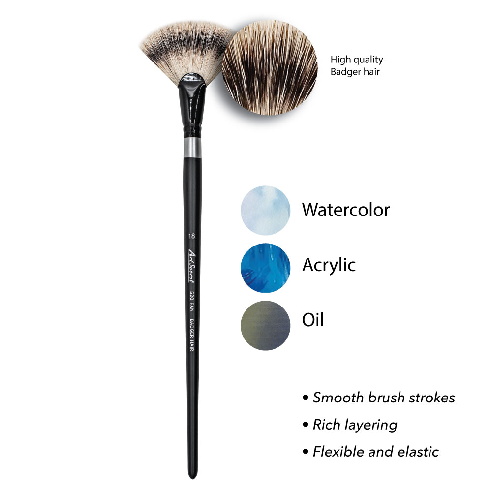 ArtSecret Badger Hair Fan Shap - Gouache Paint Set review and price