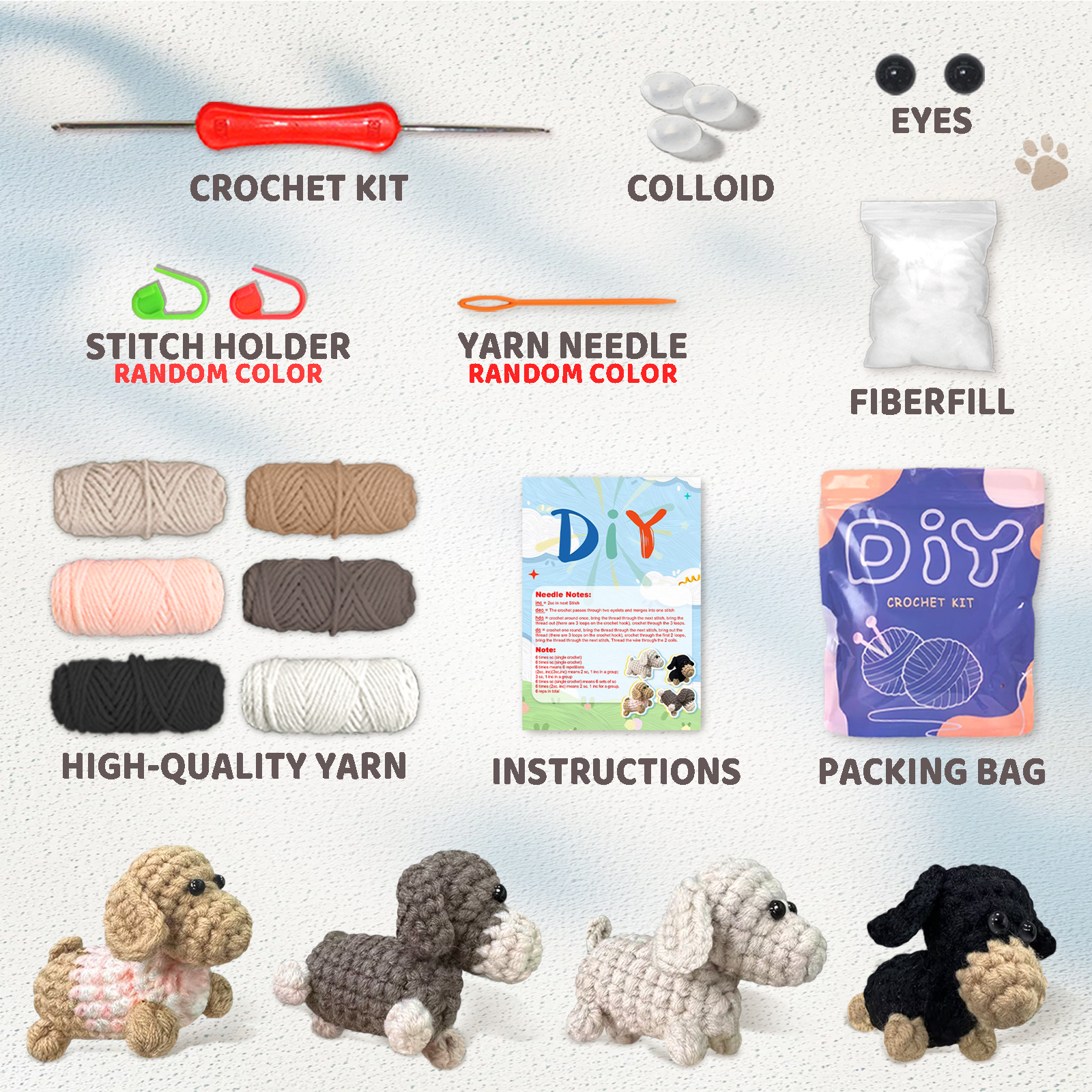 YAMAXIN 4PC Dog Crochet Needle - Art Craft Yarn review and price