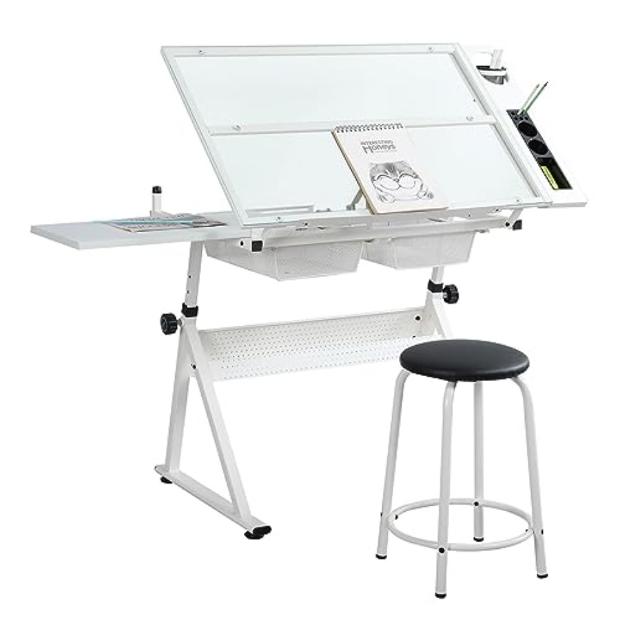 Drafting Table with Stool Mode - Art & Craft Kids Salon review and price
