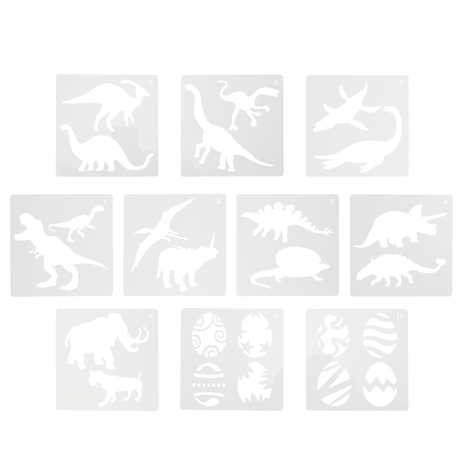 10Pcs Dinosaur Painting Templa - Art Craft Dinosaurs review and price