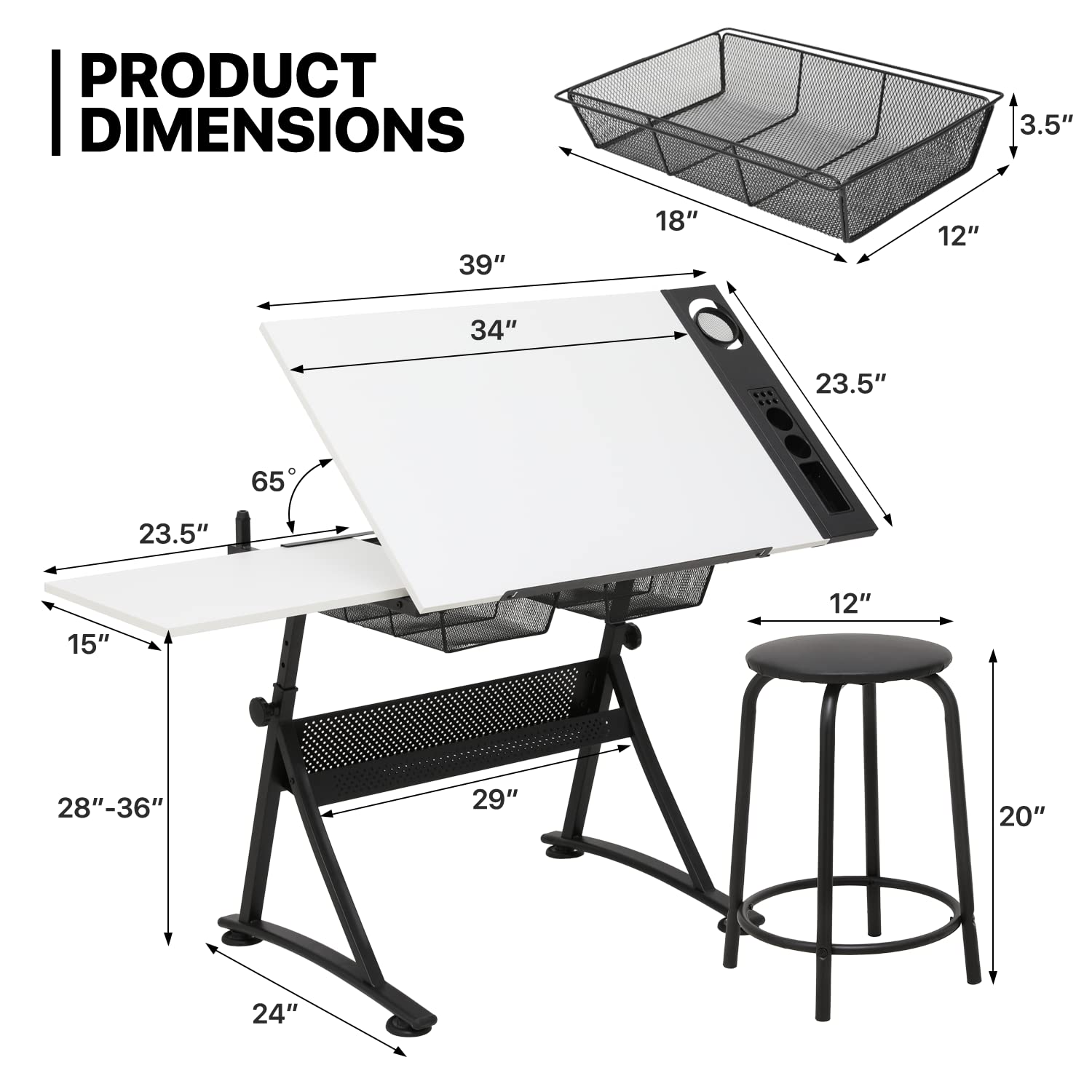 Adjustable Drafting Desk with  - Art & Craft Kids Salon review and price