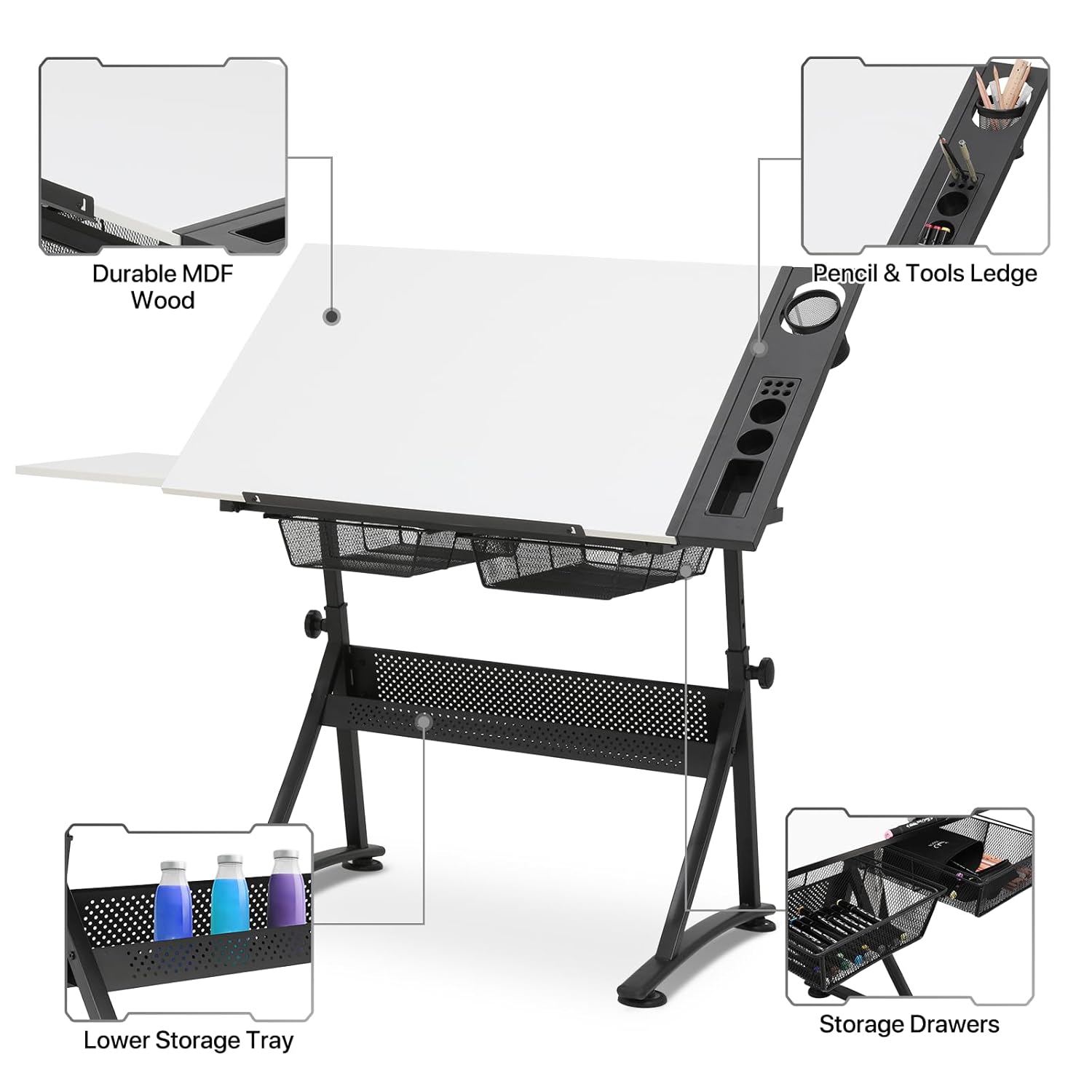 Adjustable Drafting Desk with  - Art & Craft Kids Salon review and price