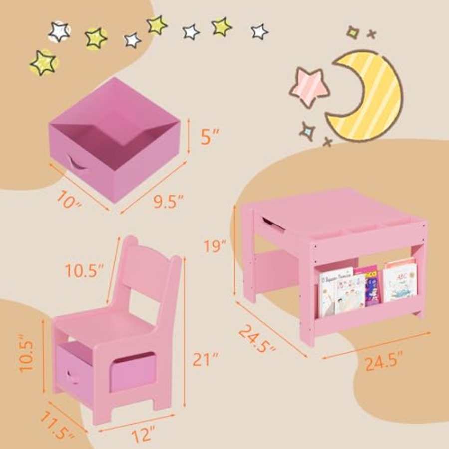 4 in 1 Wooden Activity Table a - Art And Craft For Nursery review and price