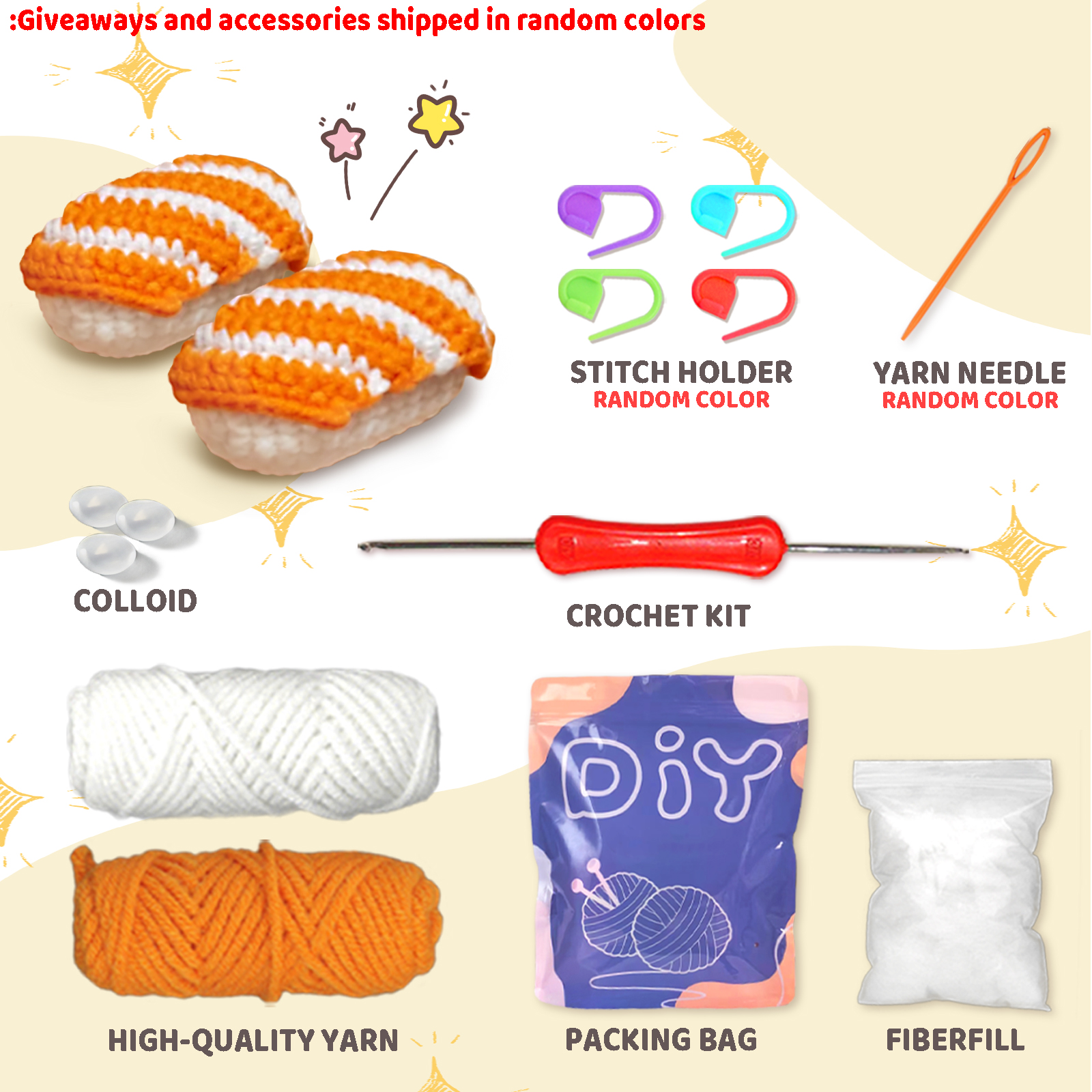YAMAXIN 2PC Sushi-Themed Croch - Art Craft Yarn review and price