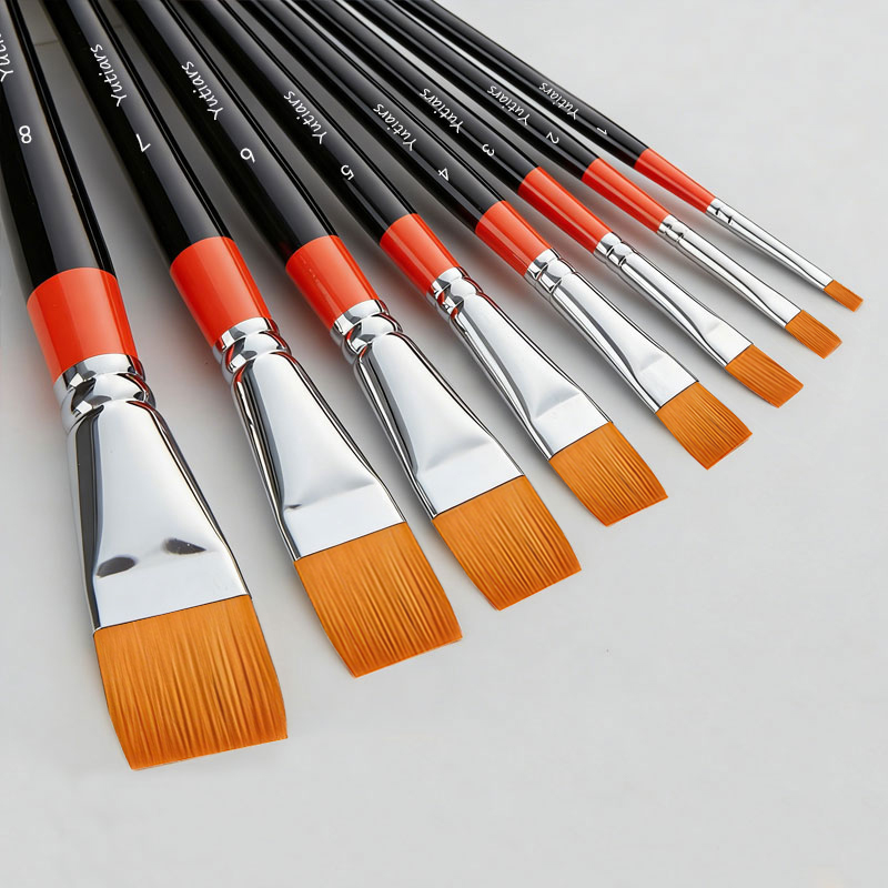 1Pc Artist Flat Paint Brushes  - Gouache Paint Set review and price