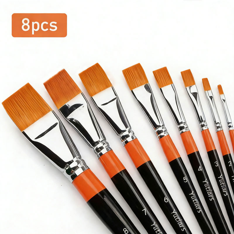 1Pc Artist Flat Paint Brushes  - Gouache Paint Set review and price