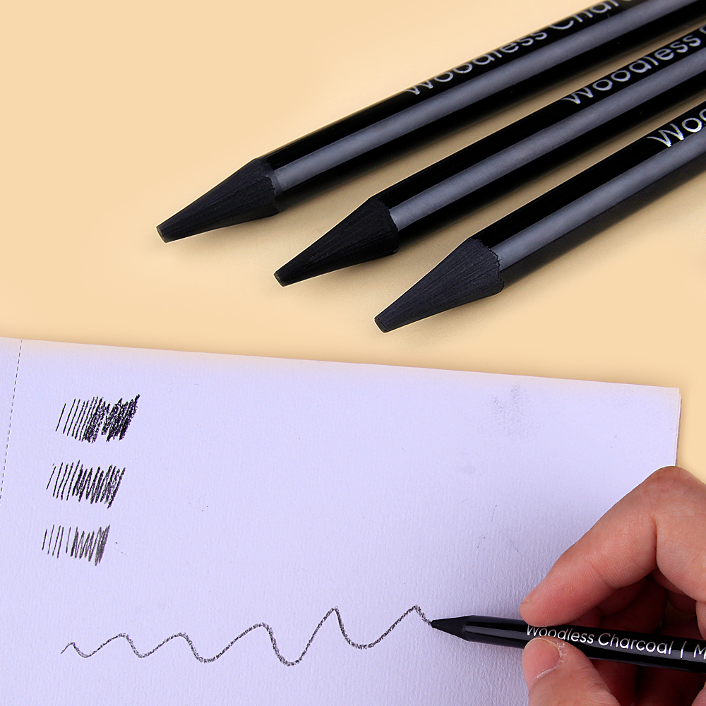 3pcs Woodless Graphite Pencils - Sketching Charcoal Set review and price