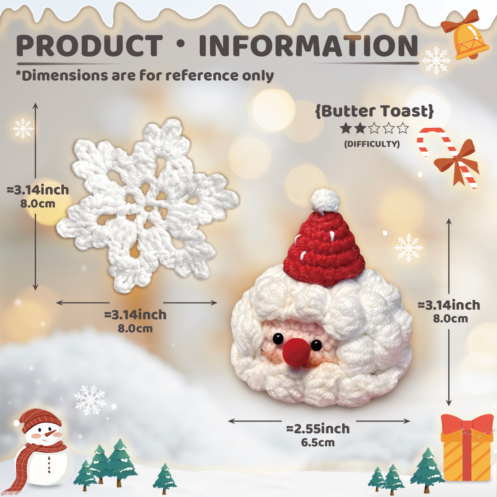 YAMAXIN 2PC Christmas Cake The - Art Craft Yarn review and price