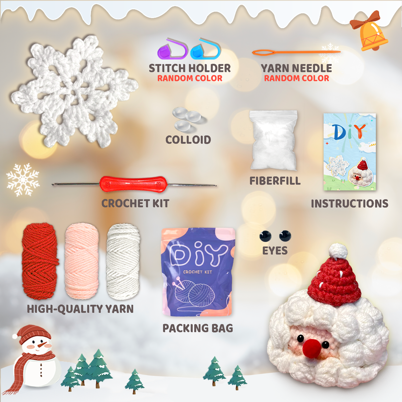 YAMAXIN 2PC Christmas Cake The - Art Craft Yarn review and price