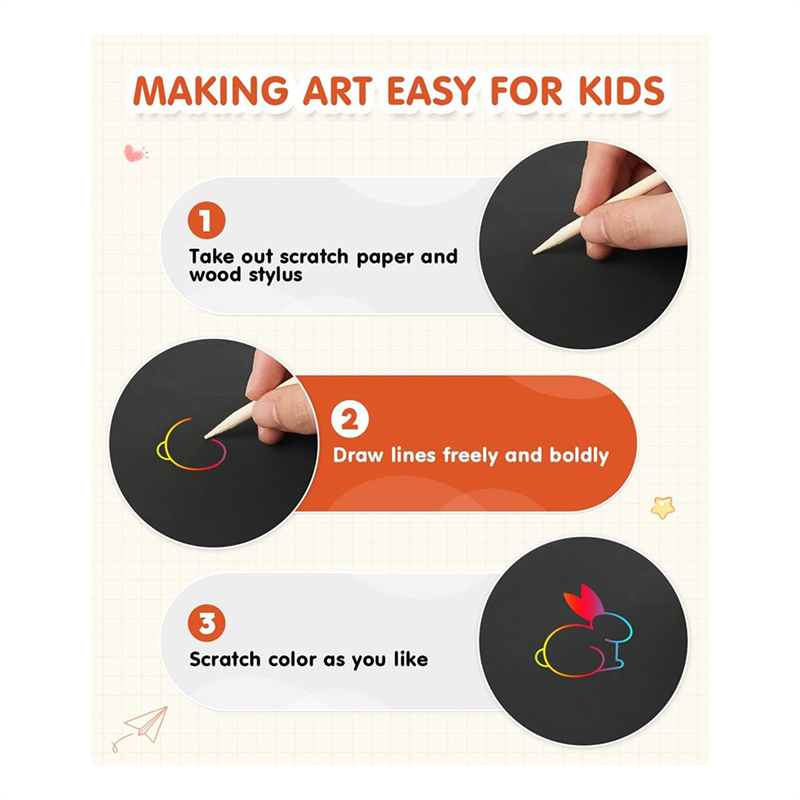AS96-Scratch Paper Art Crafts  - Art Craft Activities review and price