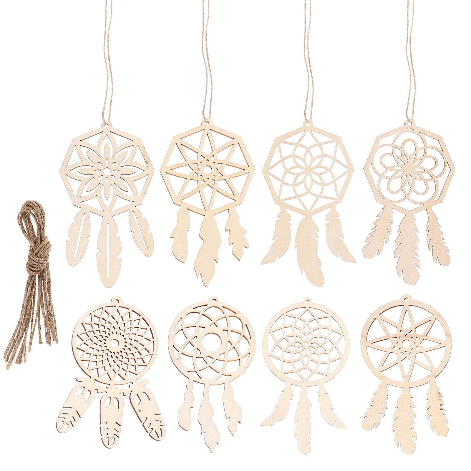 8Pcs Wooden Dream Catcher Wall - Art And Craft For Nursery review and price
