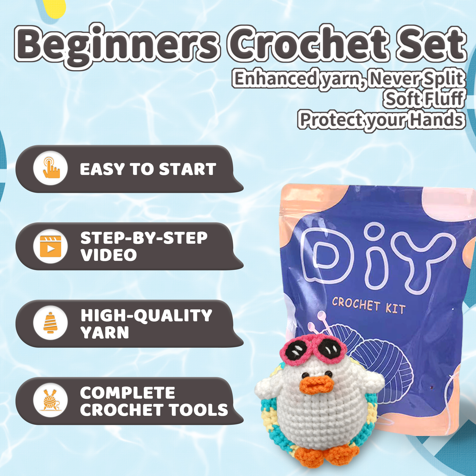 YAMAXIN DIY Crochet Needle Kit - Art Craft Yarn review and price