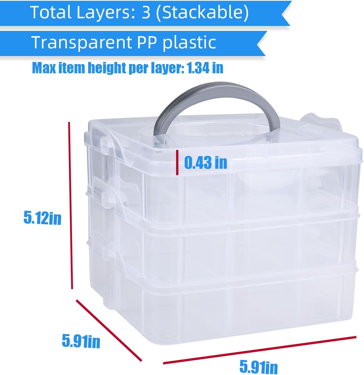 2pack 3-Tier Stackable Storage - Art X Craft review and price
