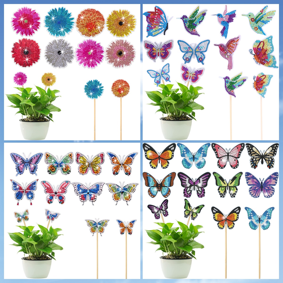 8 pieces of butterfly/flower/p - Art And Craft Valentine review and price